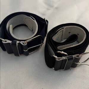 Baseball belts boys 1 blue 1 black EUC